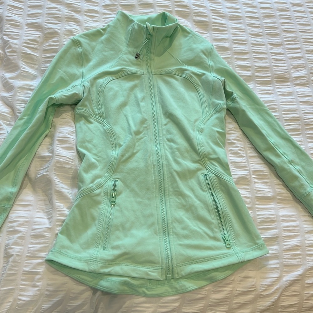 Mint green lululemon define jacket
